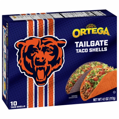 Ortega Chicago Bears Tailgate Taco Shells 10 ea Perspective: back