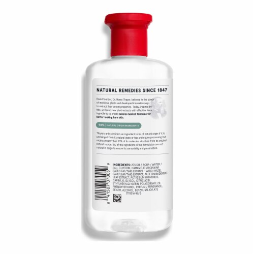 Thayers Natural Remedies Witch Hazel Toner Alcohol Free Original Perspective: back