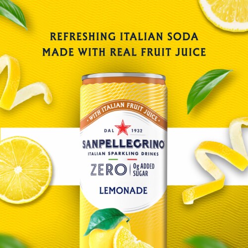 Sanpellegrino Italian Sparkling Drink Zero Sugar Lemonade Beverage Perspective: back