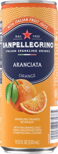 S. Pellegrino Aranciata Orange Sparkling Water Single Can Perspective: back
