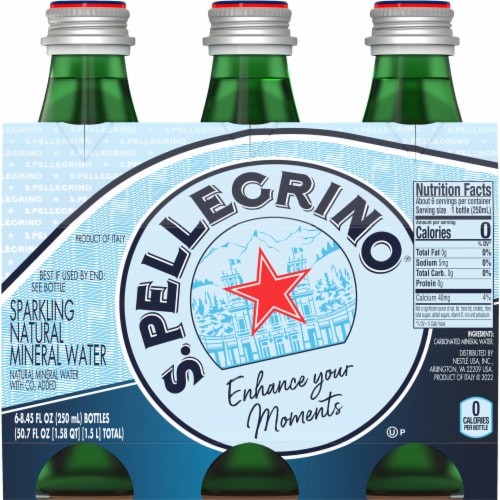 San Pellegrino Sparkling Natural Mineral Water Perspective: back