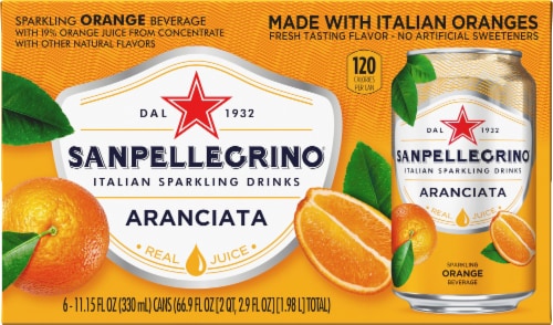 Sanpellegrino® Aranciata Sparkling Orange Beverage Perspective: back