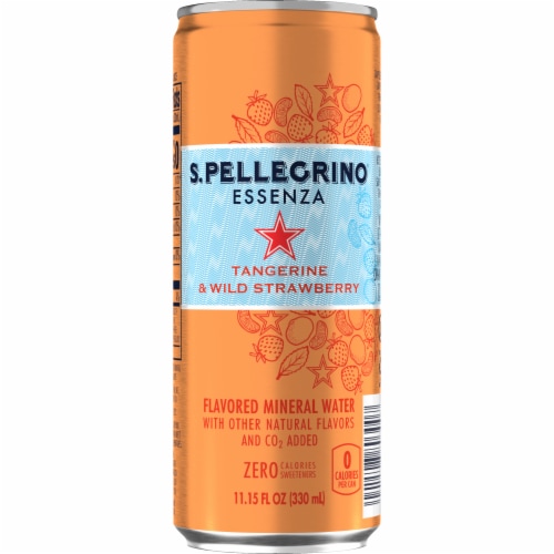 S. Pellegrino Essenza Tangerine & Wild Strawberry Sparkling Mineral Water Perspective: back