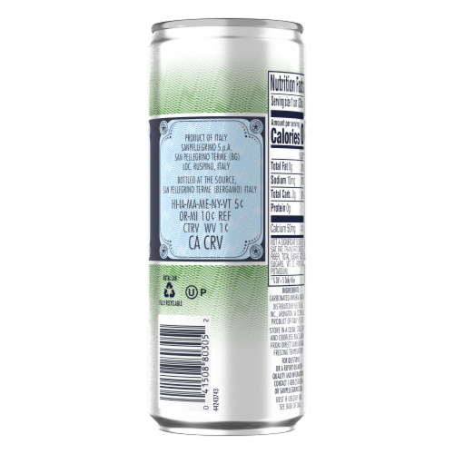 S. Pellegrino Sparkling Natural Mineral Water Perspective: back