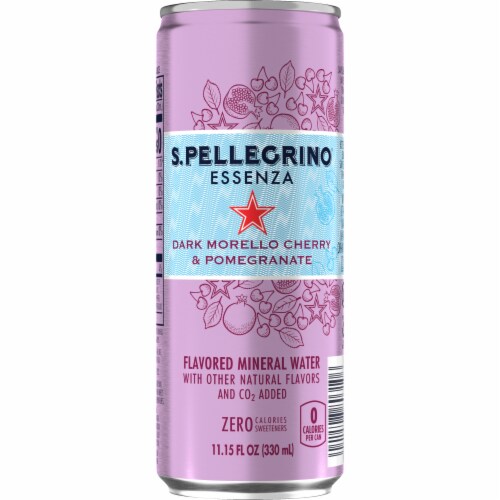 S. Pellegrino® Dark Morello Cherry & Pomegranate Flavored Mineral Water Perspective: back