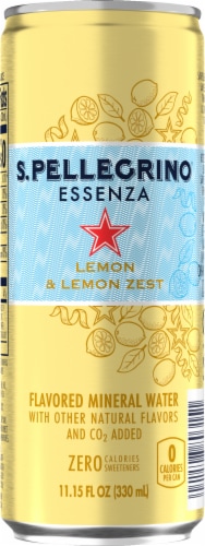 S.Pellegrino® Essenza Lemon & Zest Flavored Mineral Water Perspective: back