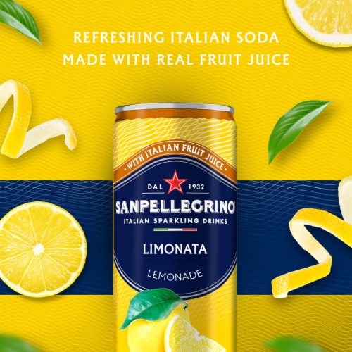 Sanpellegrino Italian Sparkling Drink Limonata Sparkling Lemon Beverage Perspective: back
