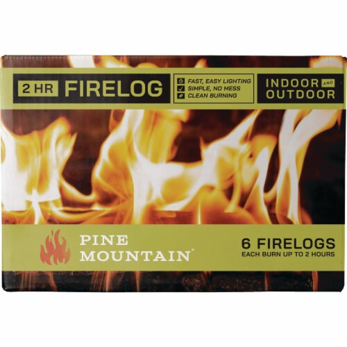 Pine Mountain Classic 2-Hour Fire Log 500-160-801 Pack of 6 Perspective: back