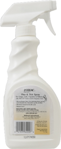 Zodiac Flea & Tick Spray for Dogs Perspective: back