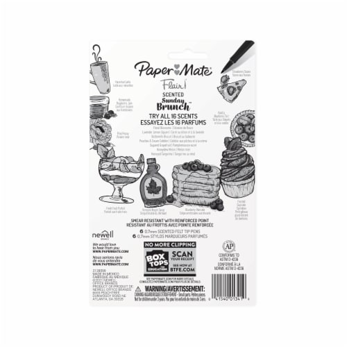 Paper Mate® Flair® Sunday Brunch Scented Pens - Assorted Perspective: back