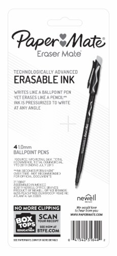 Paper Mate® Eraser Mate® Medium Point Erasable Ballpoint Pens - Black Perspective: back