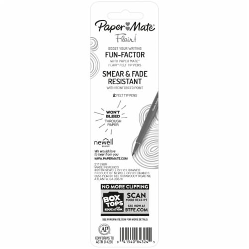 Paper Mate® Flair® Medium Point Felt Tip Pens - Black Perspective: back