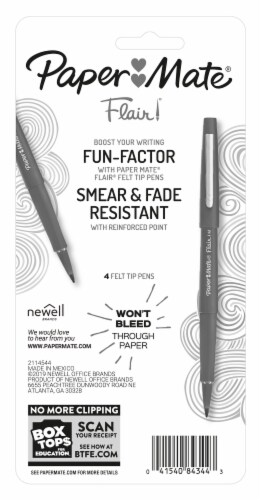 Paper Mate Flair Felt Tip Pens Medium Point Black, 12 Ct - 12 Pack