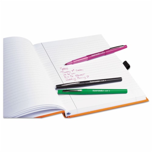 Paper Mate Point Guard Flair Needle Tip Stick Pen Green Ink 0.7mm Dozen 8440152 Perspective: back