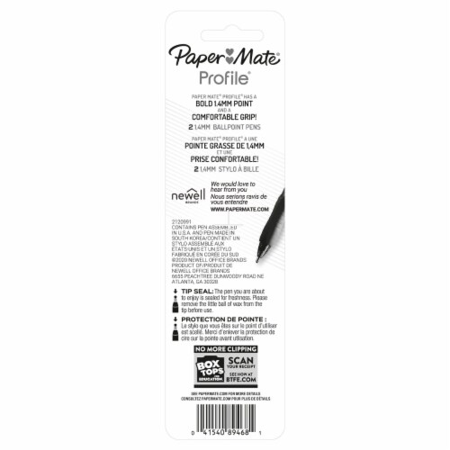 Paper Mate® Profile® Bold 1.4mm Black Ballpoint Pens Perspective: back