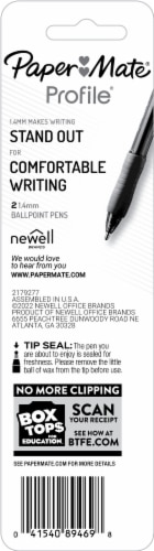 Paper Mate® Profile® Bold 1.4mm Ballpoint Pens - Blue Perspective: back