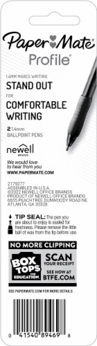 Paper Mate® Profile® Bold 1.4mm Ballpoint Pens - Blue Perspective: back