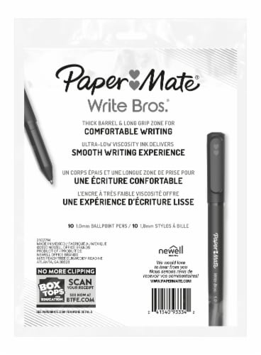 Paper Mate® Write Bros. Black Medium Ball Point Pens Perspective: back