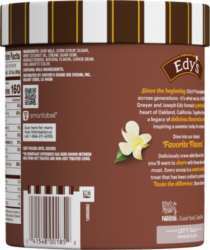 Edy's® Grand Vanilla Ice Cream Tub Perspective: back