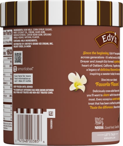 Dreyer's/Edy's™ Grand Vanilla Bean Ice Cream Perspective: back
