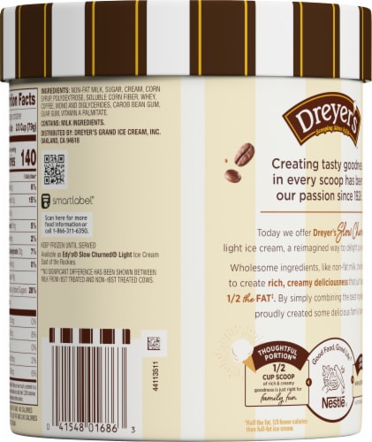 Edy's® Slow Churned® Coffee Light Ice Cream Perspective: back