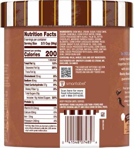 Dreyer's/Edy's™ Grand Double Fudge Brownie Ice Cream Tub Perspective: back