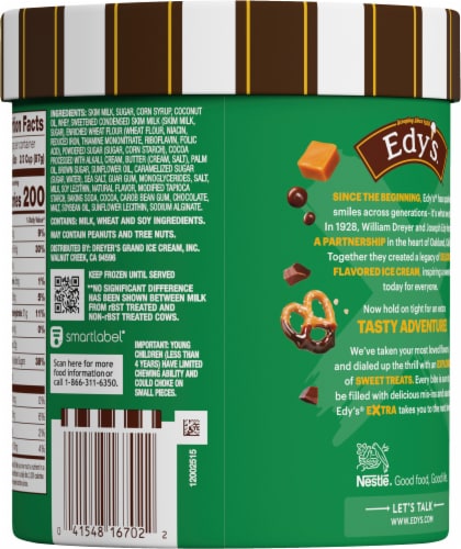 Dreyer's/Edy's™ Grand Salted Caramel Pretzel Path Ice Cream Tub Perspective: back