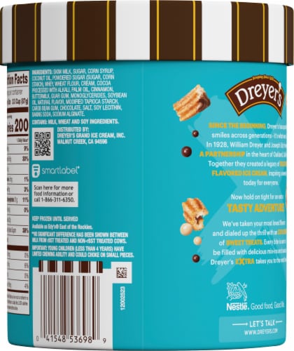 Edy's® Rocky Road Collection Churro Caramel Crossroads Ice Cream Tub Perspective: back