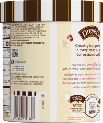 Dreyer's/Edy's™ Slow Churned Neapolitan Light Ice Cream Tub Perspective: back