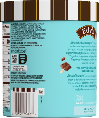 Dreyer's/Edy's™ Slow Churned® Chocolate Chip Light Ice Cream Tub Perspective: back