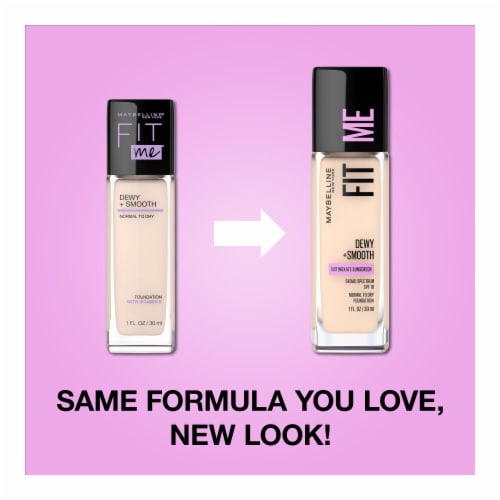Maybelline Fit Me Dewy + Smooth Liquid Foundation Makeup with SPF 18 Sun Beige Perspective: back