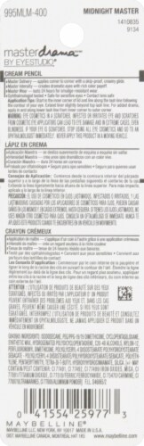 Maybelline 400 Midnight Master Drama Cream Pencil Eye Liner Perspective: back