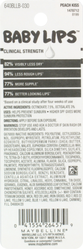 Maybelline Baby Lips Peach Kiss Lip Balm Perspective: back