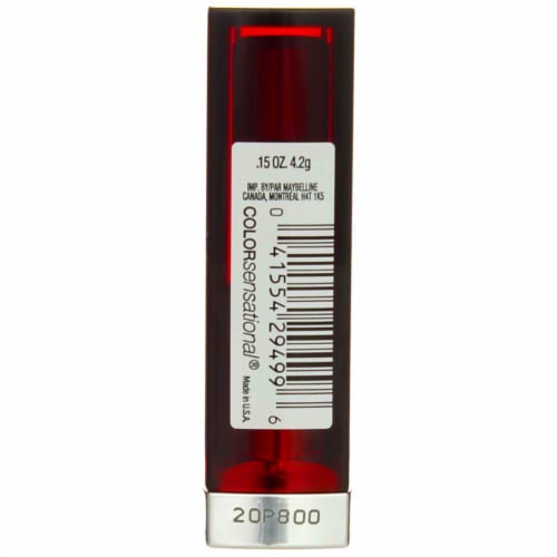 Maybelline Color Sensational The Creams Cream Finish Lipstick Makeup On Fire Red Perspective: back