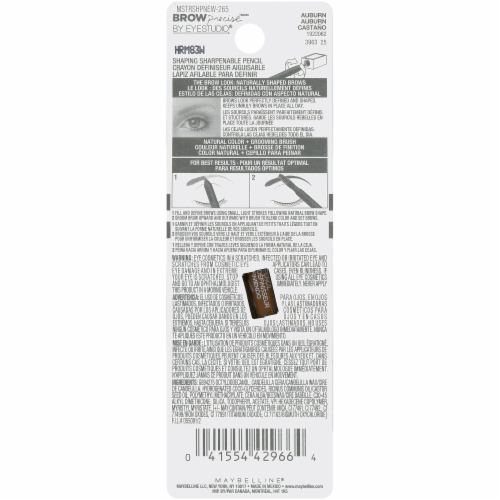 Maybelline Brow Precise Auburn Shaping Pencil Perspective: back