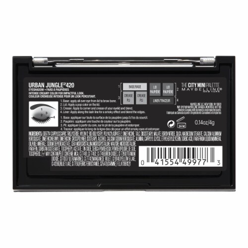 Maybelline The City Mini Eyeshadow Palette 420 Urban Jungle Perspective: back