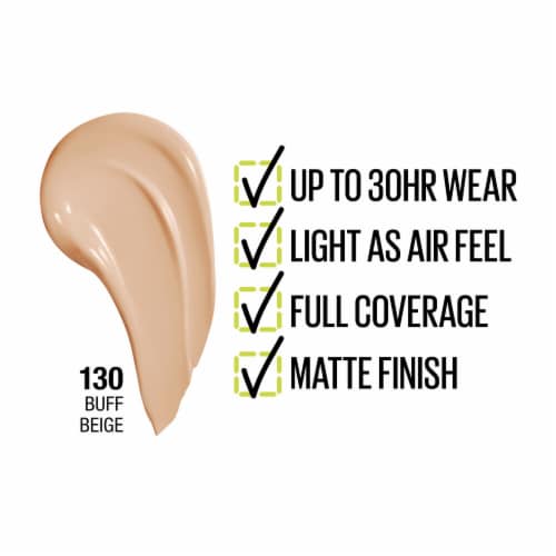 Maybelline Super Stay Liquid Foundation Longwear 130 Buff Beige Perspective: back