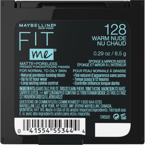 Maybelline Fit Me Matte + Poreless 128 Warm Nude Pressed Face Powder Perspective: back