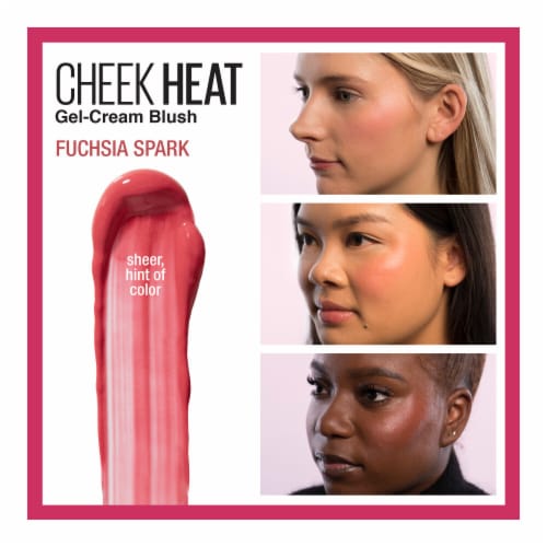 Maybelline Cheek Heat Gel-Cream Blush 25 Fuchsia Spark, 0.27 fl oz - Harris  Teeter