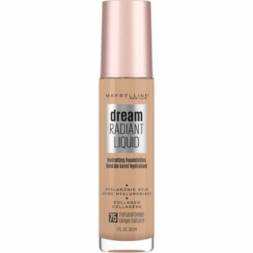 Maybelline Dream Radiant Liquid Foundation Medium Coverage Hydrating 75 Natural Beige Perspective: back