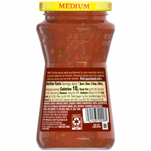 Pace® Medium Picante Sauce Perspective: back