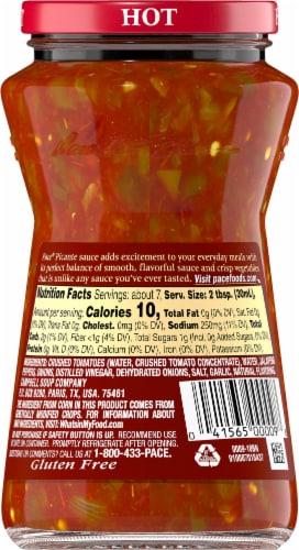 Pace Hot Picante Sauce Perspective: back