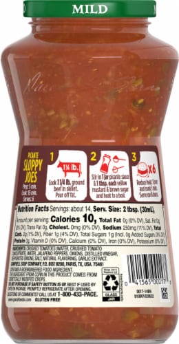 Pace® Mild Picante Sauce Perspective: back