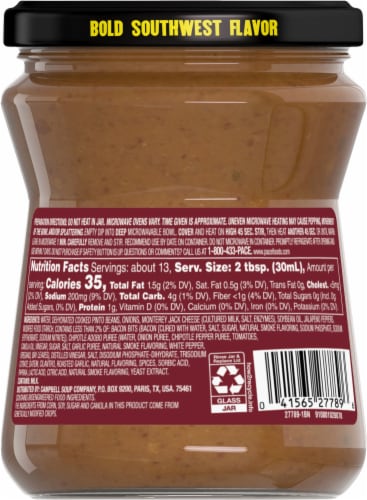 Pace® Mild Bean and Cheese Dip Perspective: back