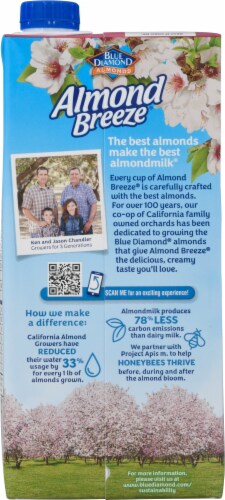 Almond Breeze® Vanilla Unsweetened Almond Milk Perspective: back
