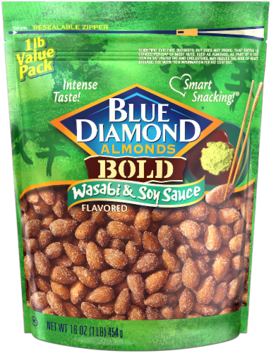 Blue Diamond® Bold Wasabi & Soy Sauce Almonds Perspective: back