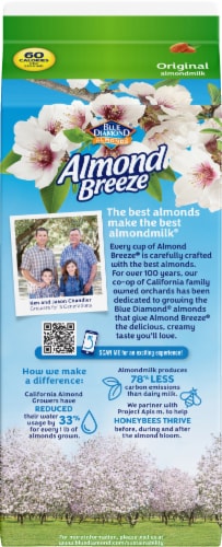 Almond Breeze® Dairy Free Original Almond Milk Half Gallon Perspective: back