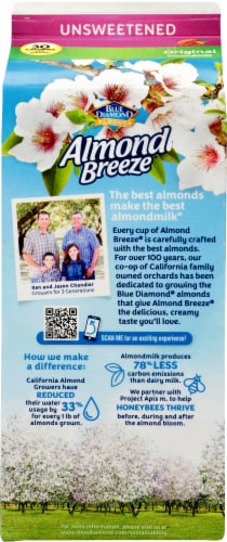 Almond Breeze® Unsweetened Original Almond Milk Perspective: back