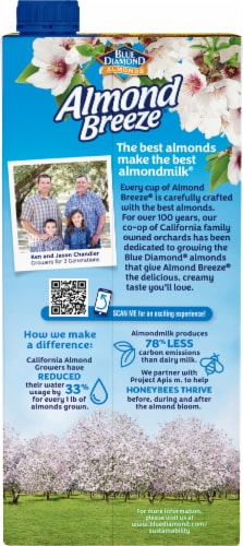Almond Breeze® Dairy Free Shelf Stable Chocolate Almond Milk Quart Perspective: back