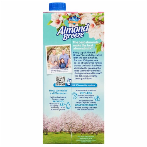 Almond Breeze® Unsweetened Almond Coconut Milk Original Perspective: back